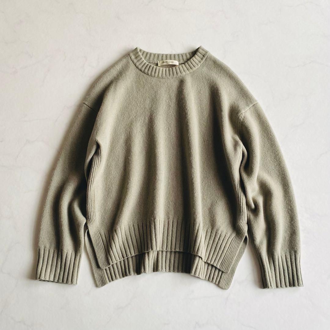 Demi-Luxe BEAMS カシミヤ100% クルーネックニット 日本製 Demi-Luxe BEAMS カシミヤ100% クルーネックニット 日本製