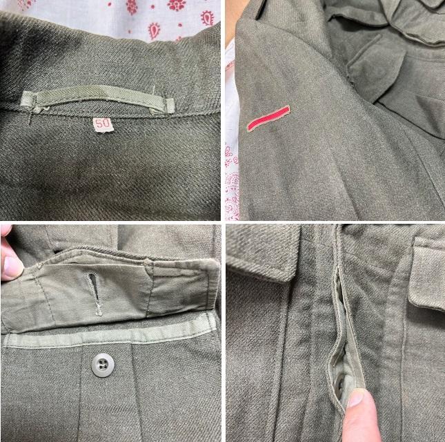 ユーロ ミリタリー ショート丈 ウールアイクジャケット 50 バトルドレスJKT