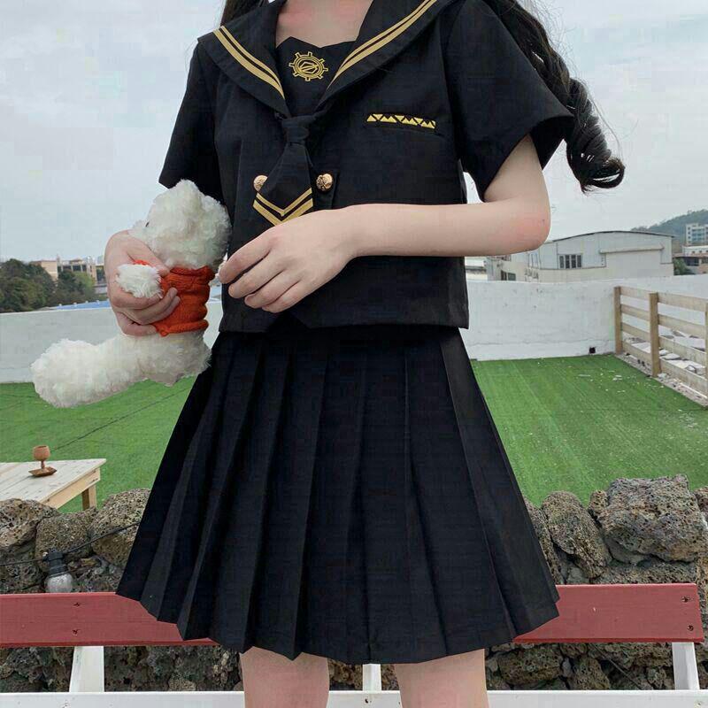 jk制服スカートセーラー服セット夏のベーシックな学院風セット634 jk制服スカートセーラー服セット夏のベーシックな学院風セット634