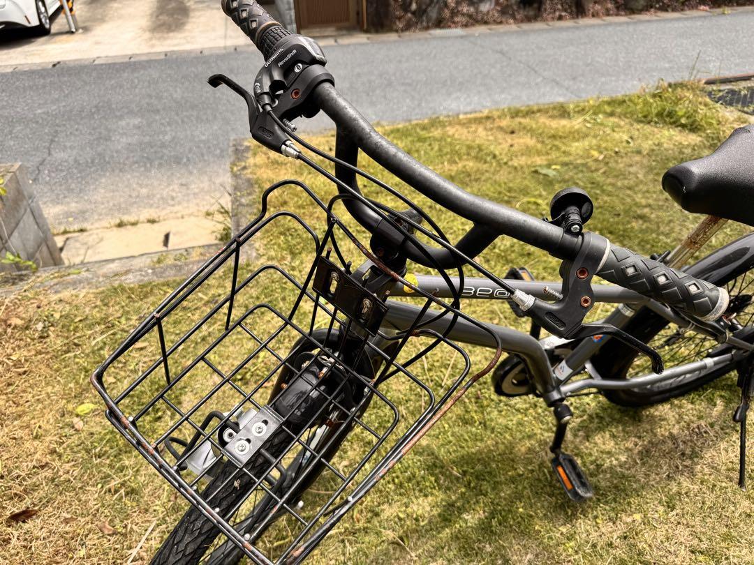 引き取り限定】asahi サイバーギミック 自転車 黒 黄色 24インチ