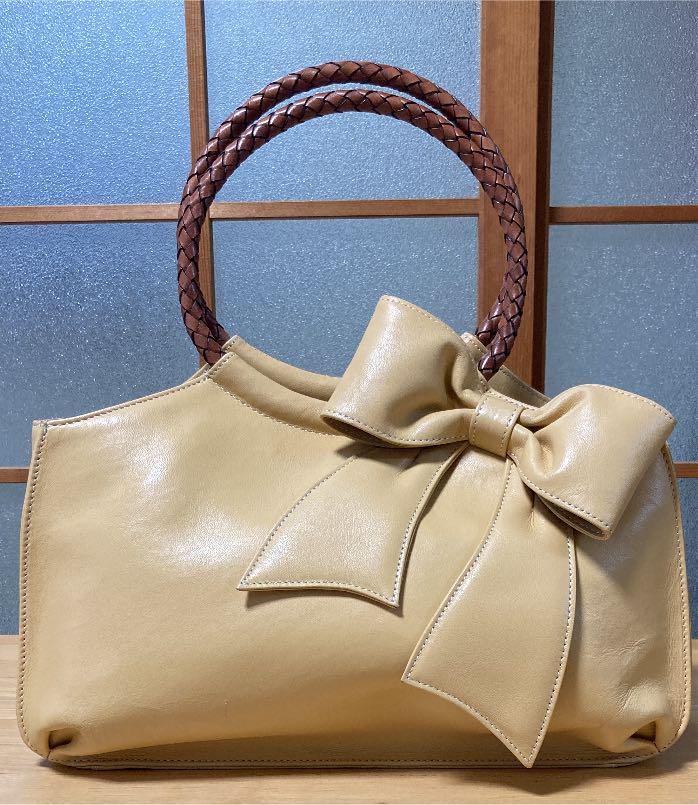 キタムラ　本革リボン付バッグ