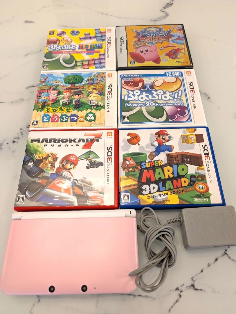 ニンテンドー3DS LL ピンク 本体 ゲームソフト6本Nintendo 3DS