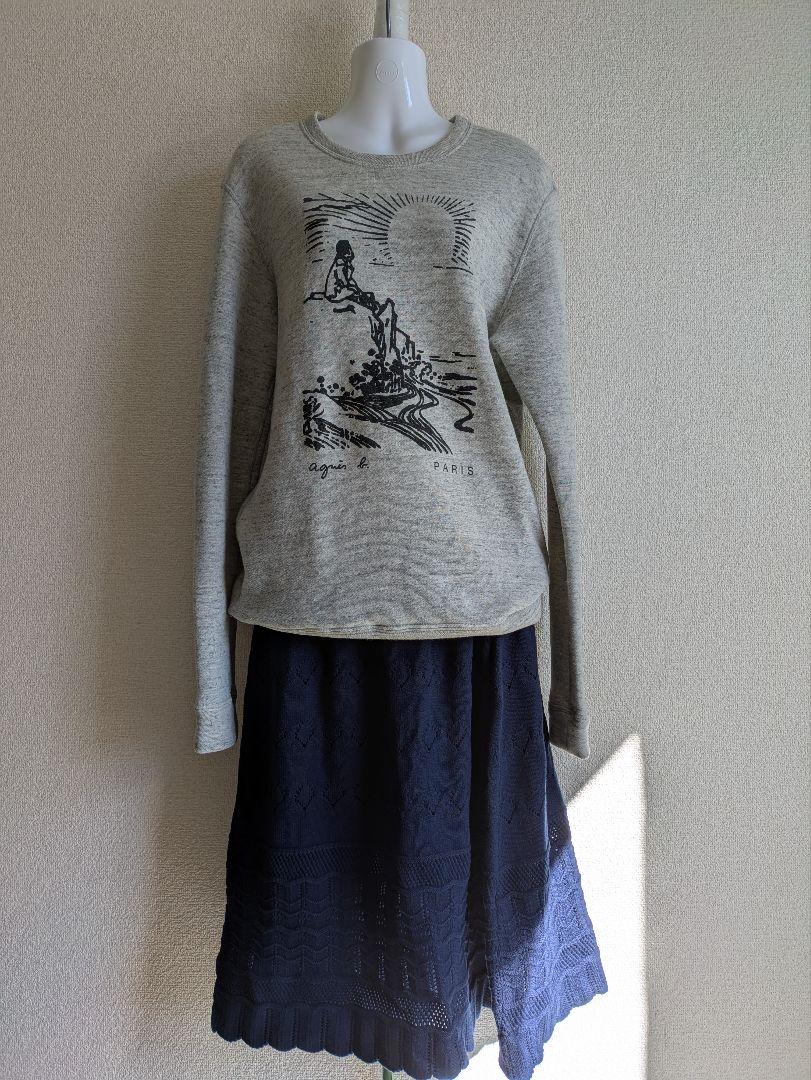 agnes b. スウェットトレーナー 綿ウール生地 90s Vintage