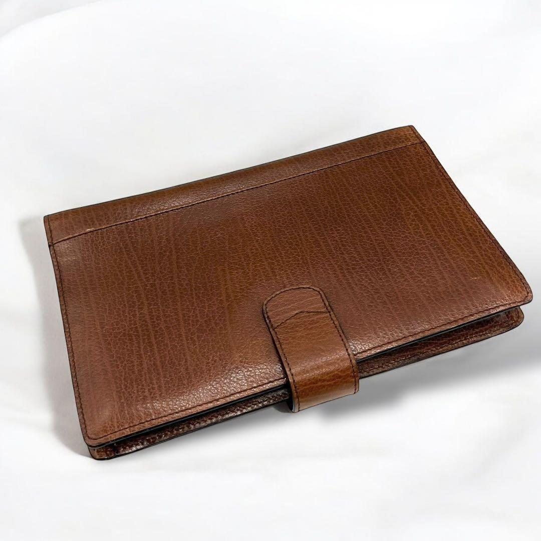 Bally クラッチバッグオールレザー本革ロック開閉ブラウン2054