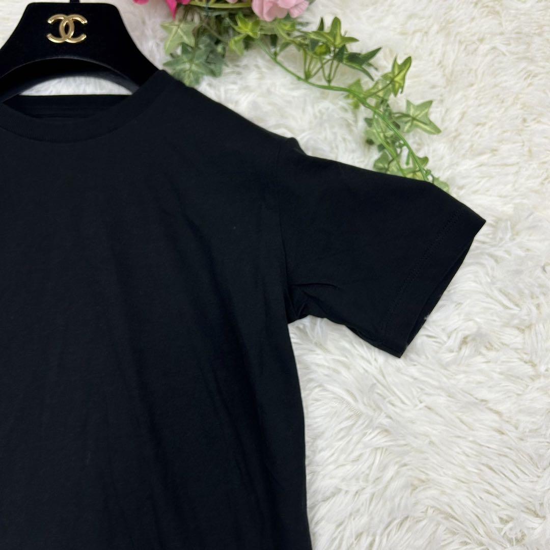 B780 プラダ レディース Tシャツ 半袖 シンプル ブラック 黒 美品 S