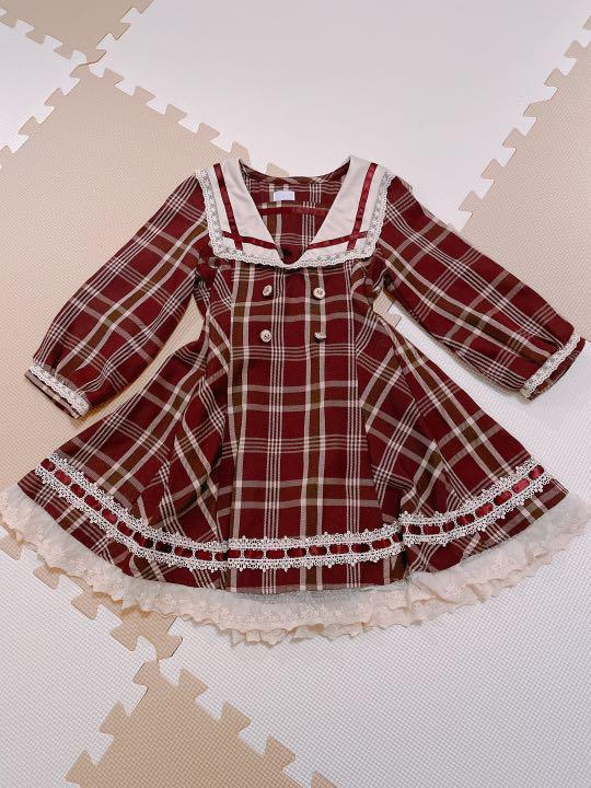 値下げ アクシーズファムキッズ セーラー服風ワンピース 110cm