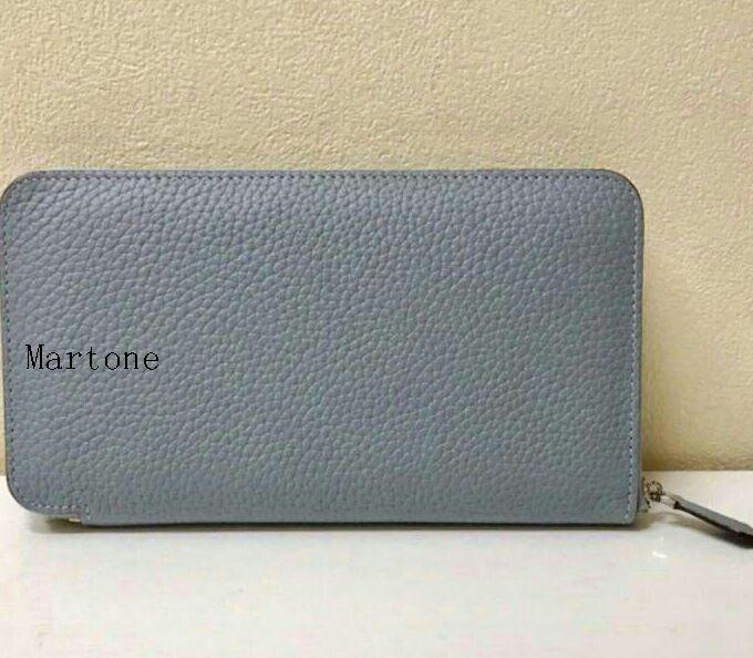 新品 ラウンドファスナーメンズ レディe hAHLq-m91290815726 牛革.財布.長財布.グレー ブルー. 限定品人気