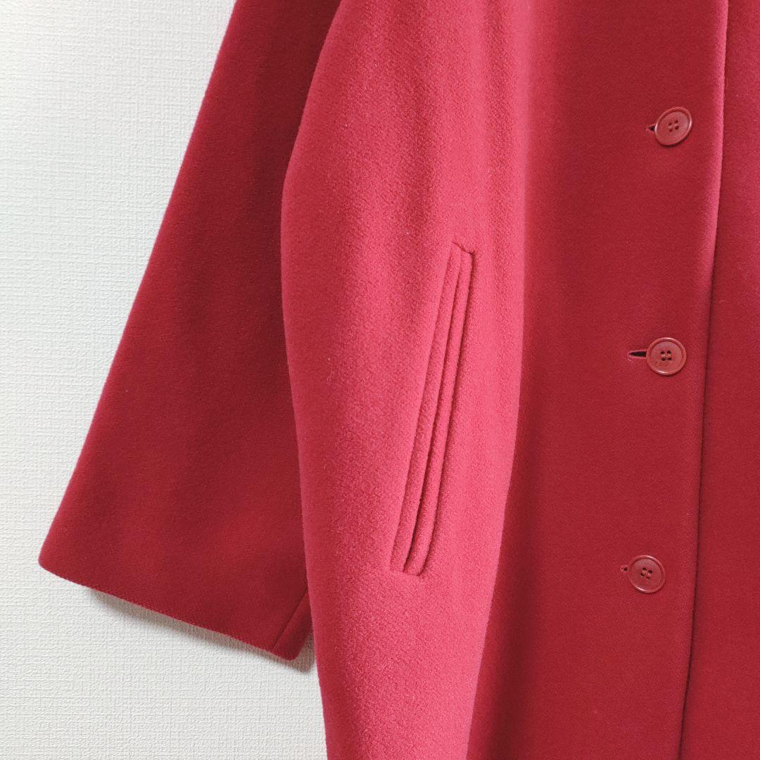 シスレー】Sisley ロングコート ウール イタリア製 レッド XSサイズ