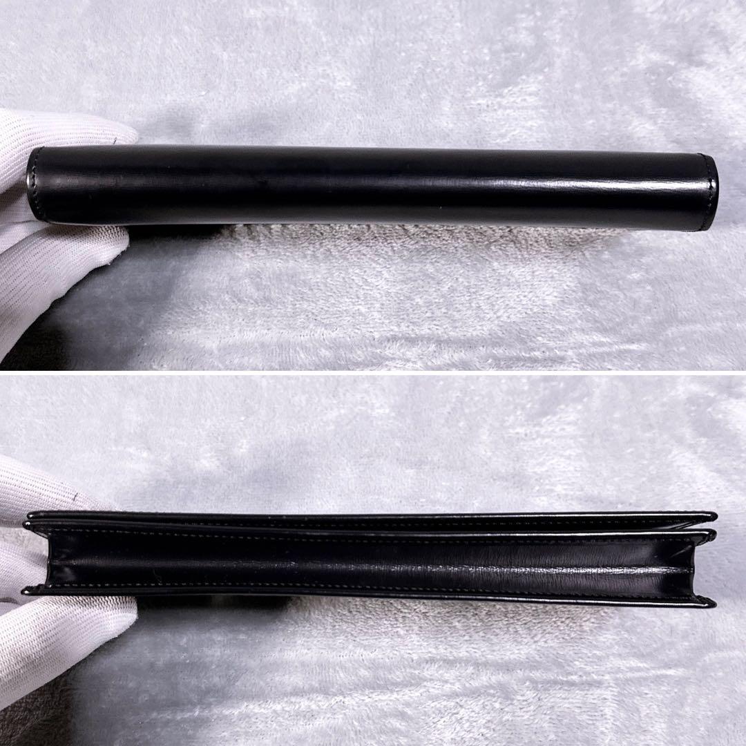 【未使用】カルティエ 長財布 パシャ 二つ折り 小銭入れ レザー ブラック