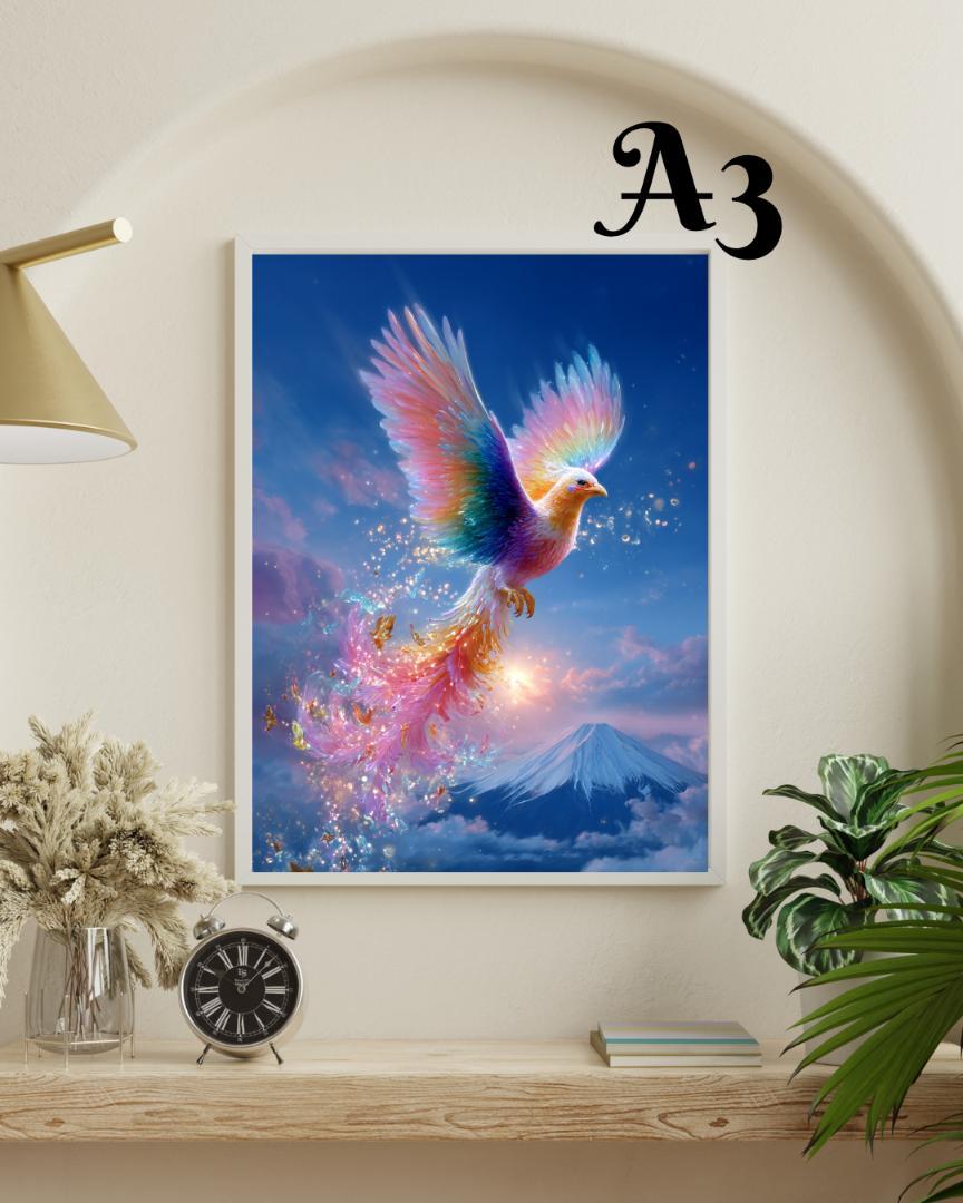 飛躍と再生✨虹の不死鳥✨No.2 【開運•風水•絵画風・ヒーリング