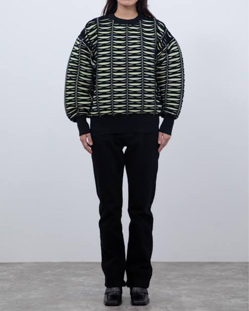 CFCL FACADE TOP ブラック イエロー トップス