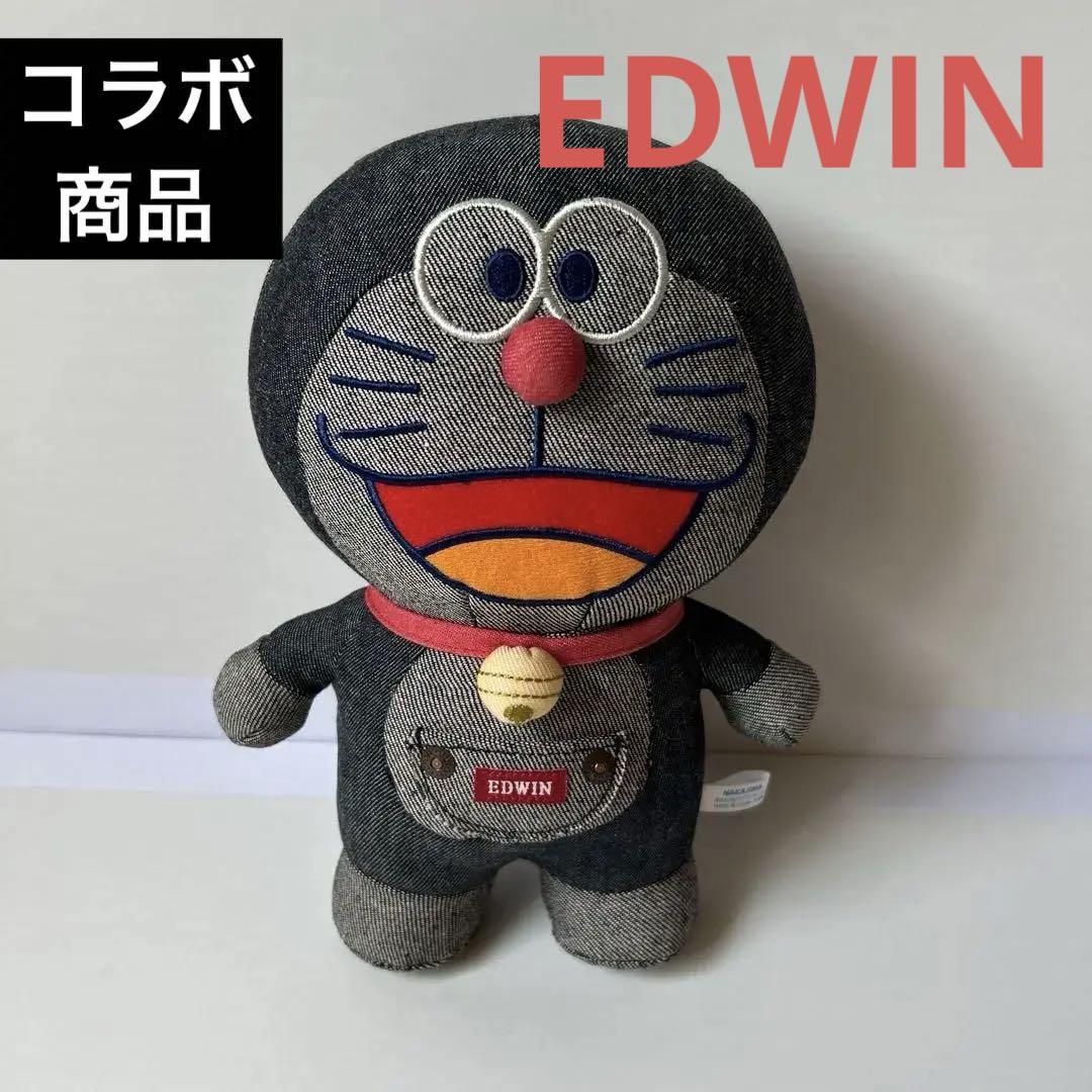 ほぼ未使用　ドラえもん　EDWINデニム　ぬいぐるみ　コラボ商品