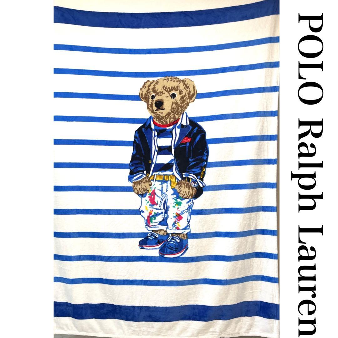 ポロ ラルフローレン ブランケット POLO bear ポロベア クマ 毛布白青POLO RALPH LAUREN MARWIL-DEMENAGEMENTS_CH