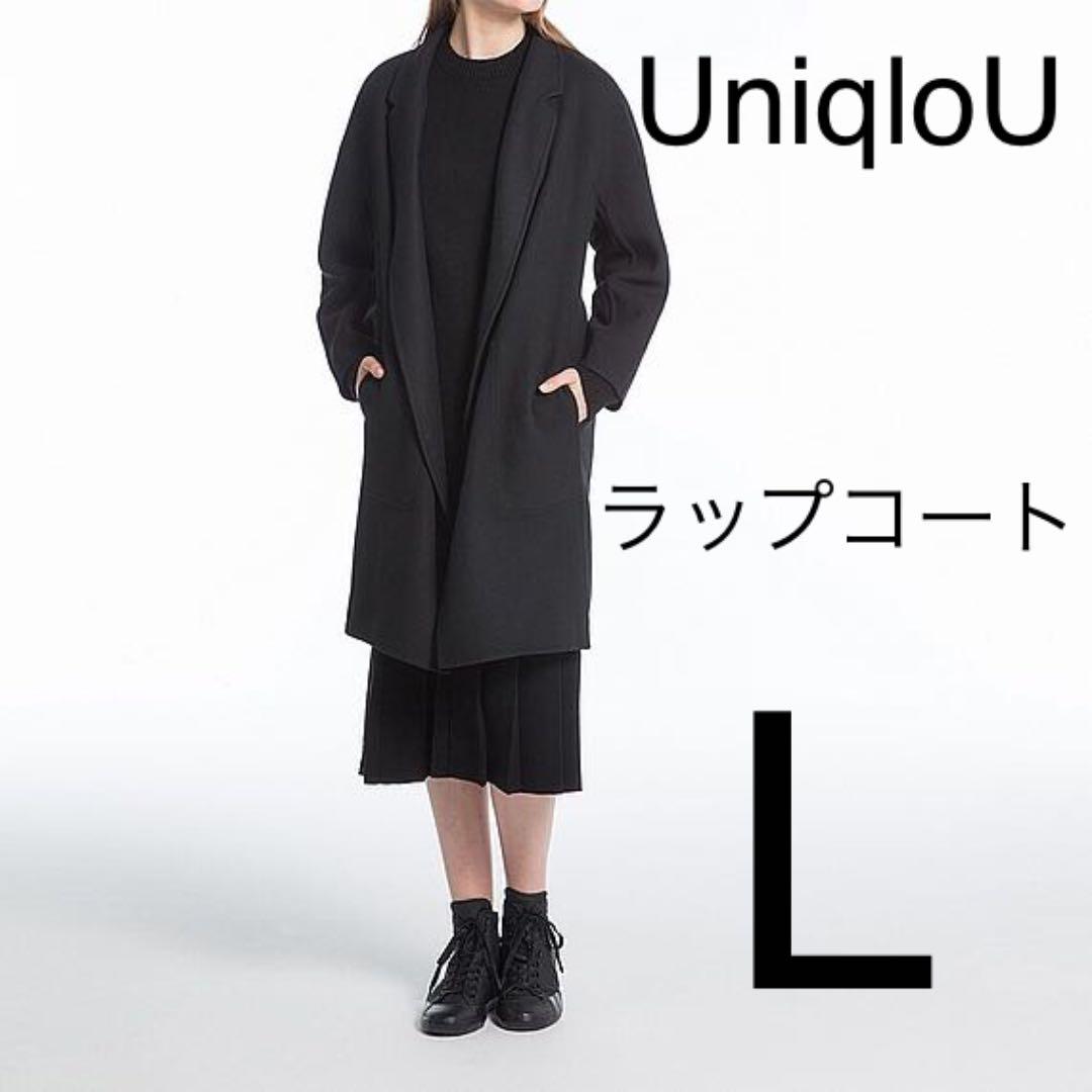 ロングコート 美品uniqlouユニクロウールブレンドダブルフェイスラップコートオリーブlレディース ジャケット アウター美品uniqlouユニクロ ウールブレンドダブルフェイスラップコートオリーブl