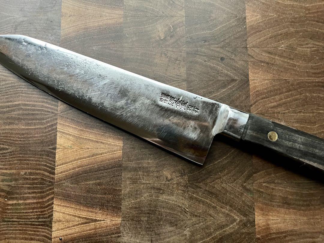 堺金重　別打　切付　洋出刃　210mm 7寸　包丁　全鋼　再生品　釣り