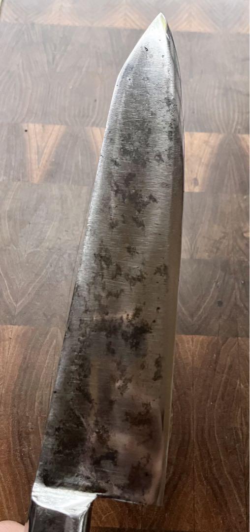 堺金重　別打　切付　洋出刃　210mm 7寸　包丁　全鋼　再生品　釣り