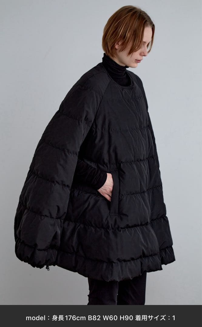 新品LE PHIL ル フィル パッフィーダウンケープ/ポンチョダウン サイズ1 新品LE PHIL ル フィル パッフィーダウンケープ/ポンチョダウン サイズ1