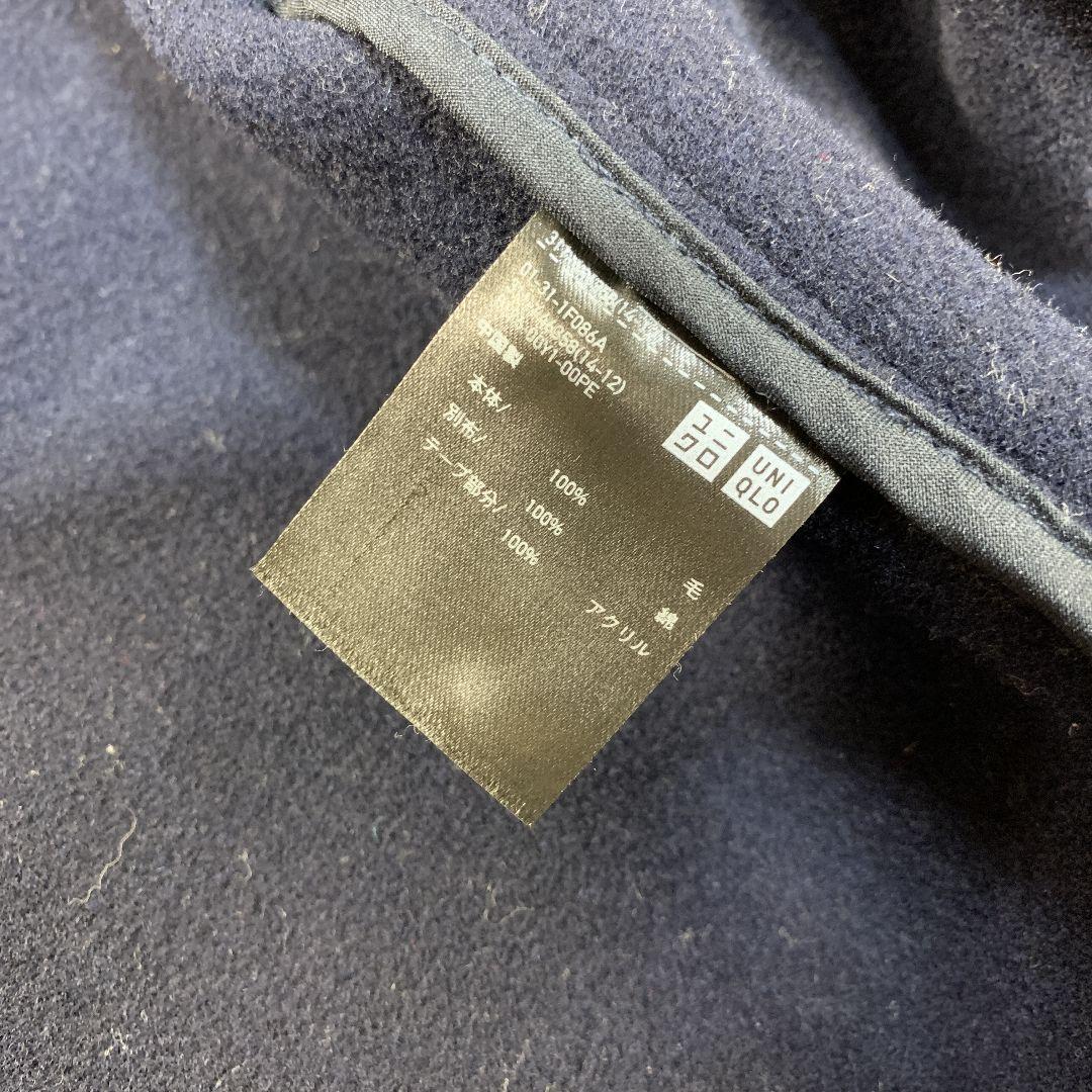【良品】UNIQLO +J ダッフルコート　ネイビー　ウール100% Mサイズ