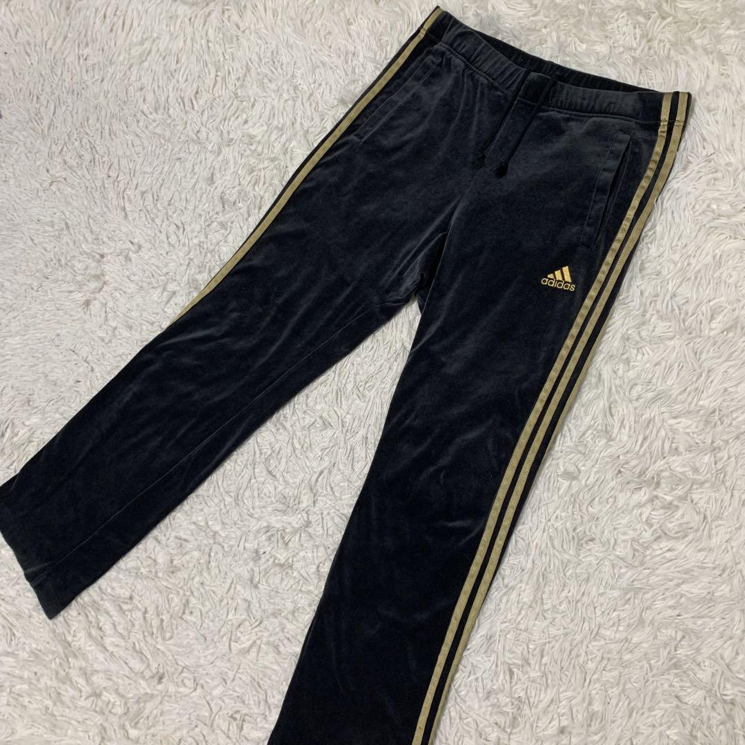【adidas】ベロアジャージ　セットアップ上下　アディダス　トラックジャケット