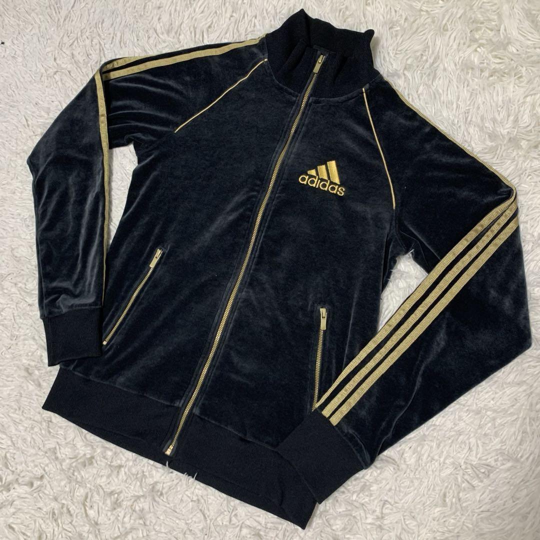 【adidas】ベロアジャージ　セットアップ上下　アディダス　トラックジャケット