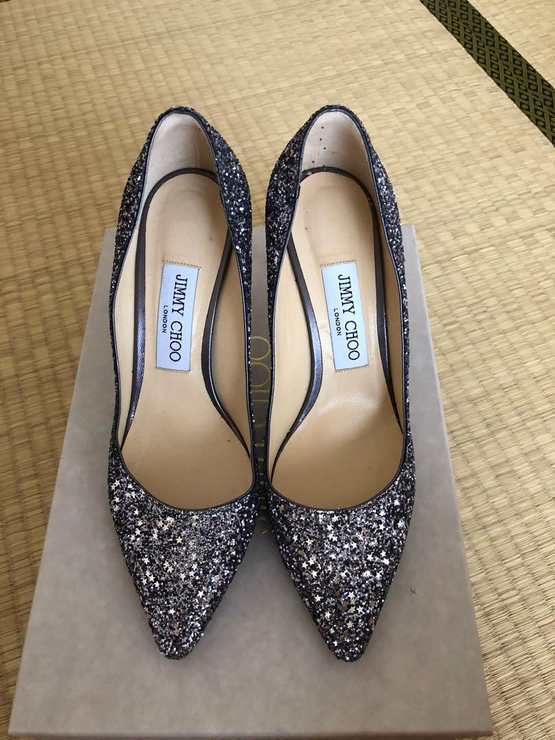 靴 JIMMY CHOO Romy 85 glitter pumps