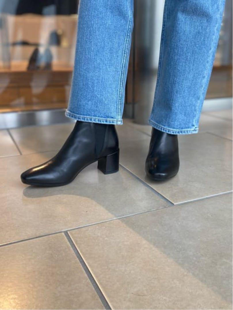 【新品箱有】FABIO RUSCONI サイドゴアブーツ 黒 37 ¥49500