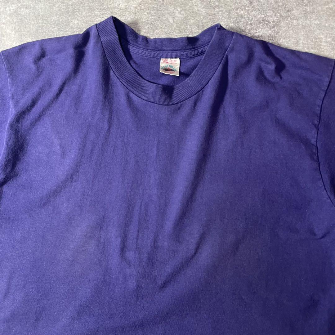 90s〜 フルーツオブザルーム L USA製 ブランク Tシャツ パープル