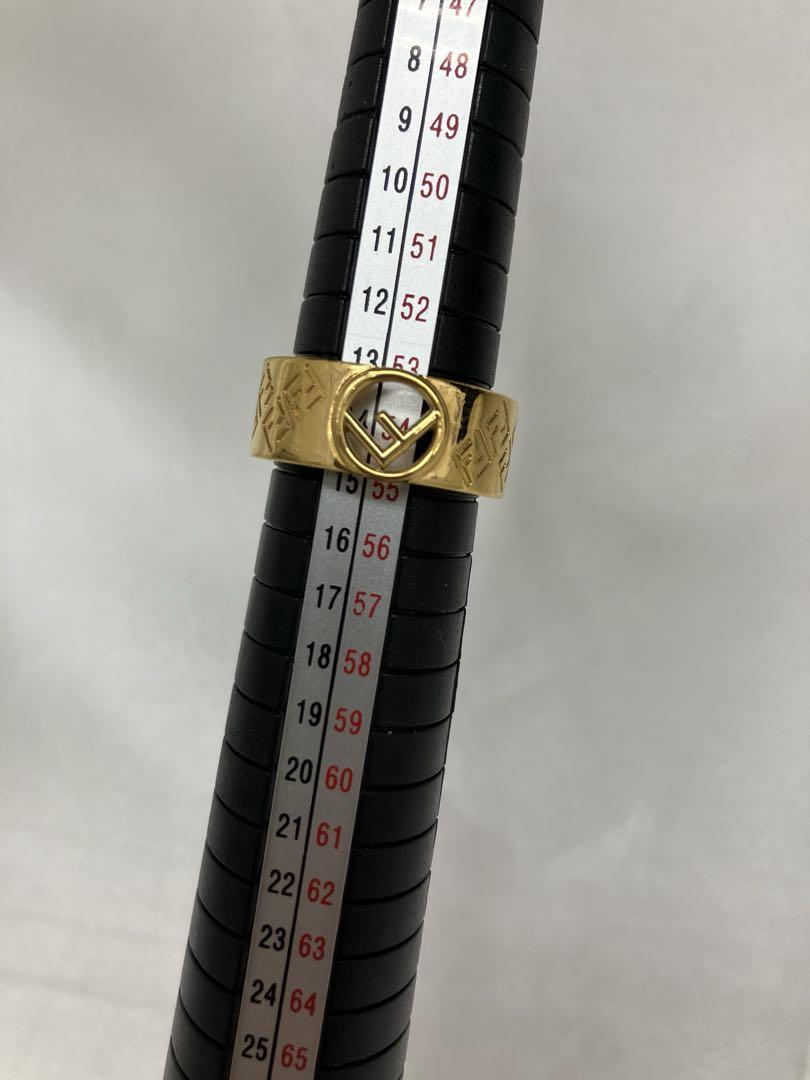 美品　FENDI フェンディ　FFロゴ　リング Mサイズ