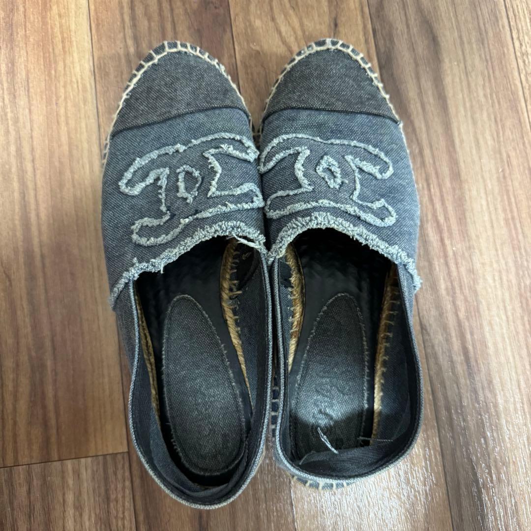 CHANEL エスパドリーユ デニム/40