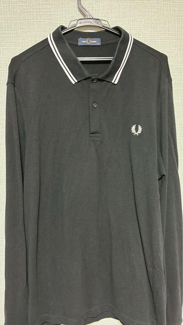 FRED PERRY 黒 長袖ポロシャツ