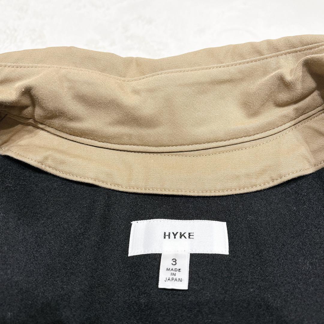 未使用✨　hyke トレンチコート　ベージュ　3 ライナー HYKE - 良品 HYKE ハイク ライナー付き トレンチコート ダブル