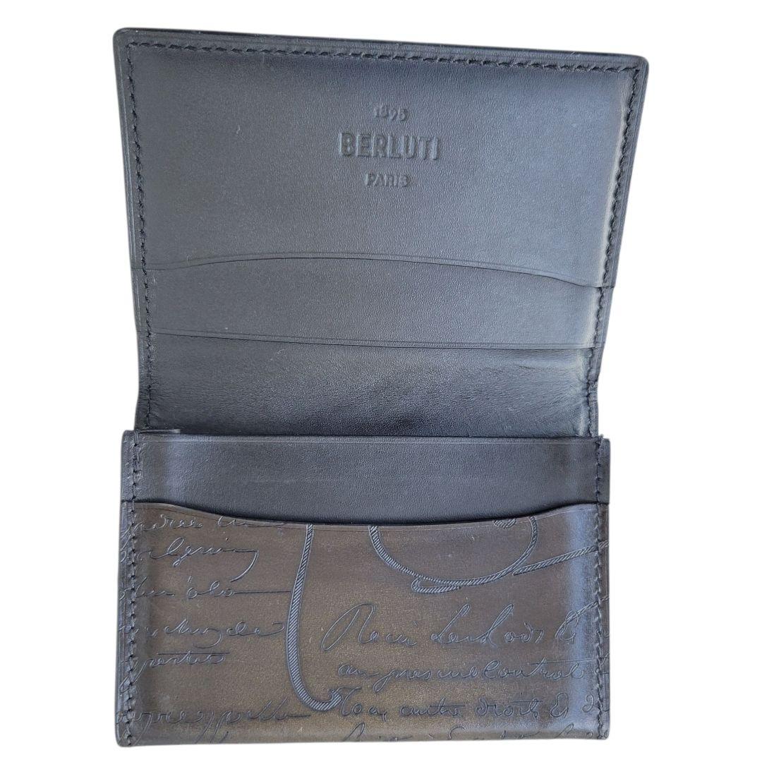 Berluti ベルルッティ スクリットレザー カードホルダー 名刺入れ 未使用 BERLUTI - 未使用 ベルルッティ カリグラフィ スクリット レザー