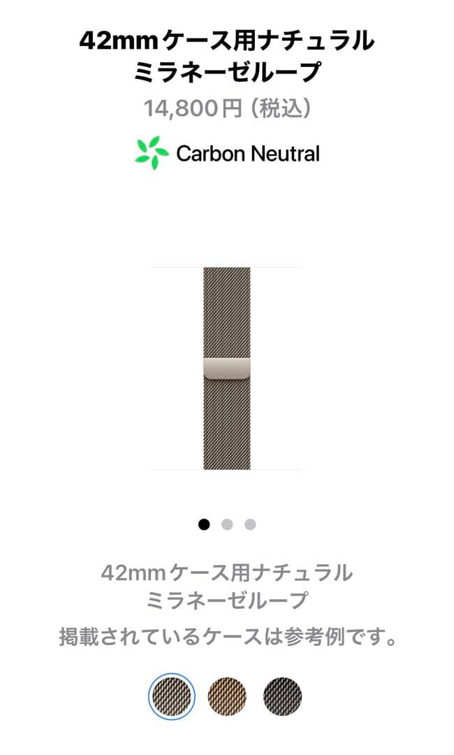 Apple Watch ナチュラルミナレーゼループ42mm