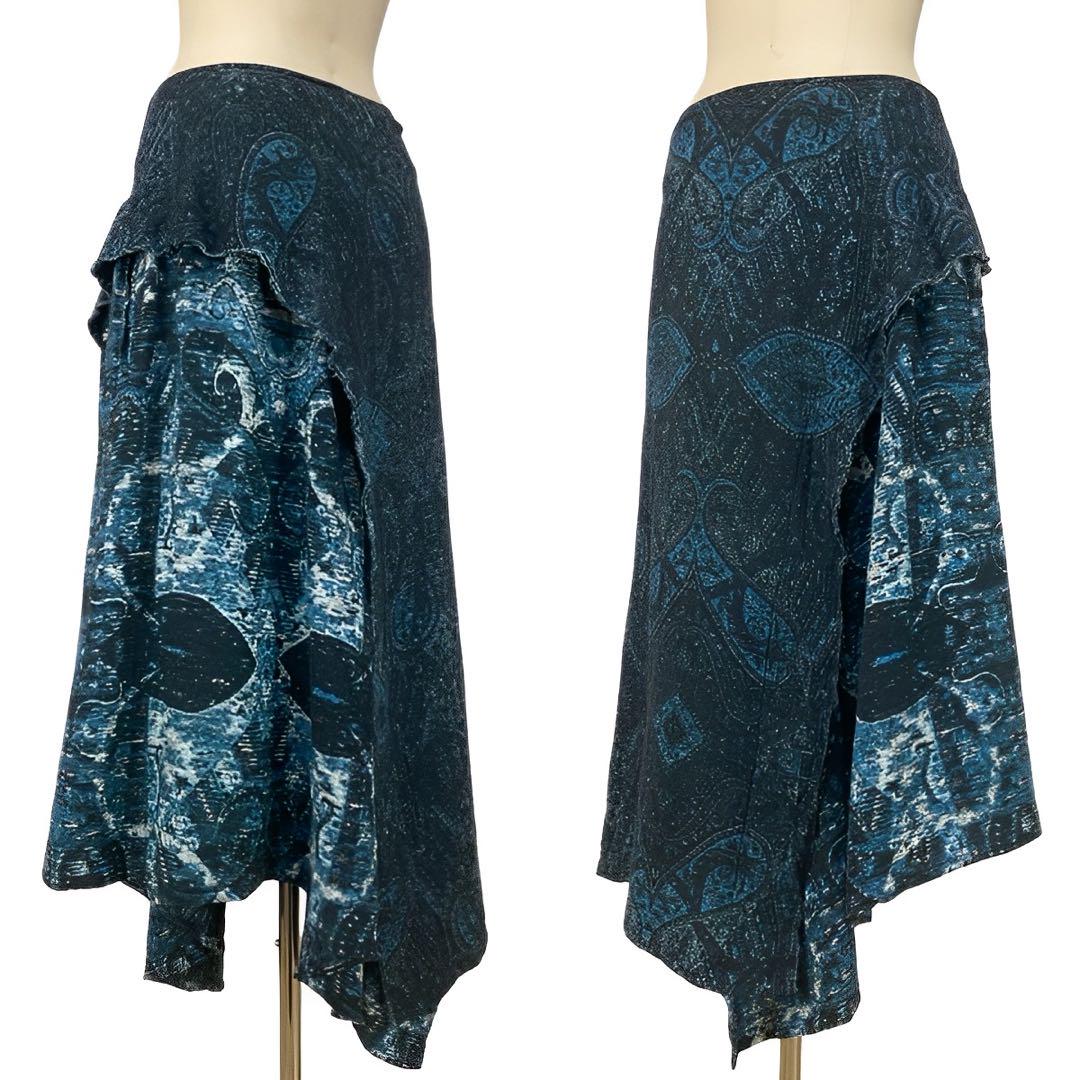 Y's INDIAN JACQUARD PRINT FLARE SKIRT 2
