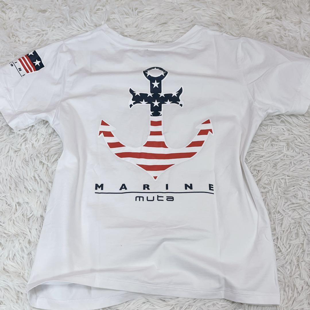 【極美品/伸縮性】Muta marine ムータマリン Tシャツ イカリ柄