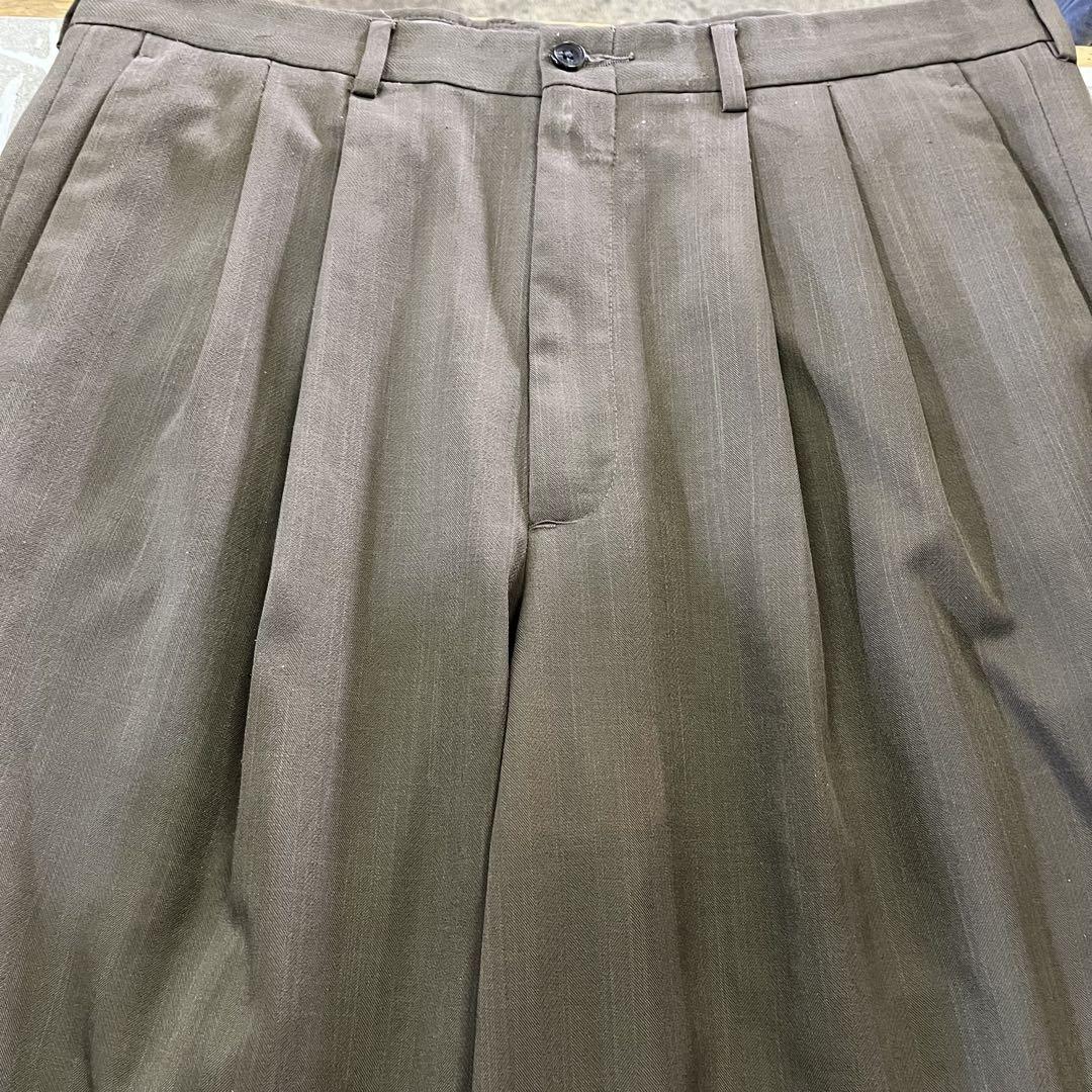 USA古着 スラックス 2タック ワイド baggy シティボーイ Y2K