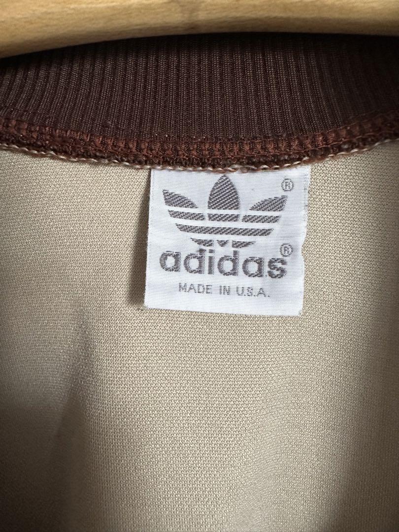 な*2様 adidas トラックジャケット　80s ベージュ/ブラウン