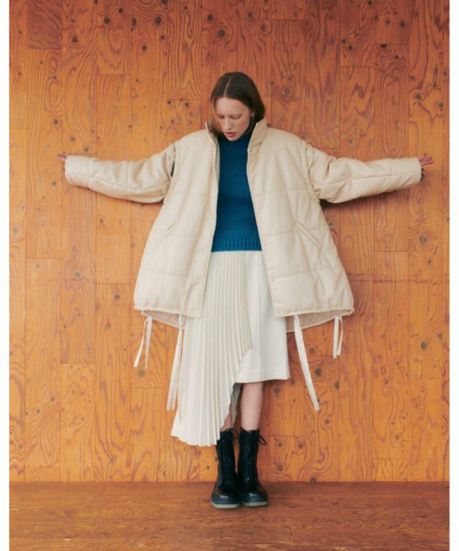 【ルシェルブルー】FAUX LEATHER PADDED COAT/ダウンコート