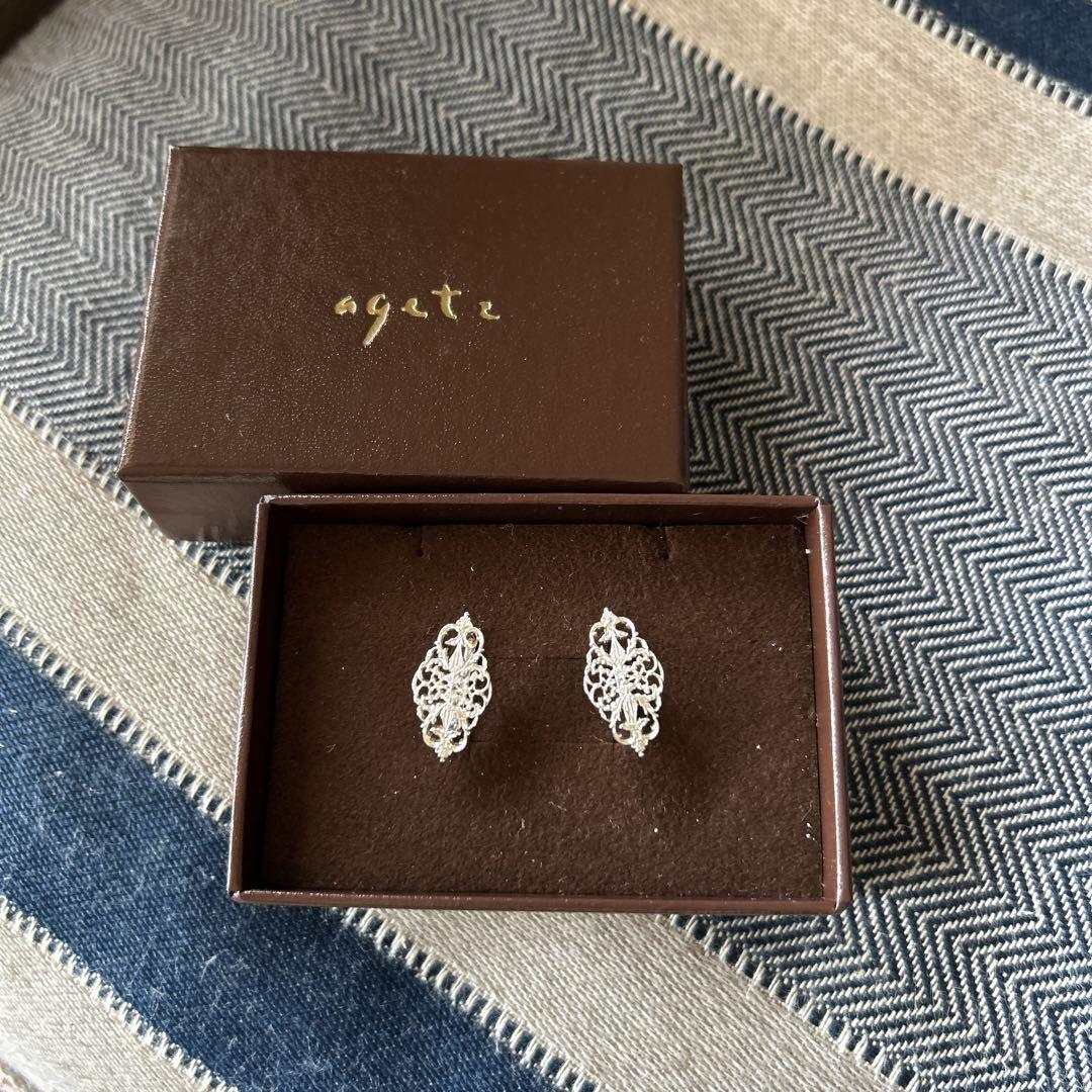 アガット シルバーピアス