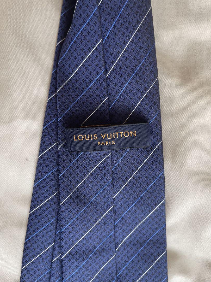 LOUIS VUITTON ネイビー ストライプ ネクタイ