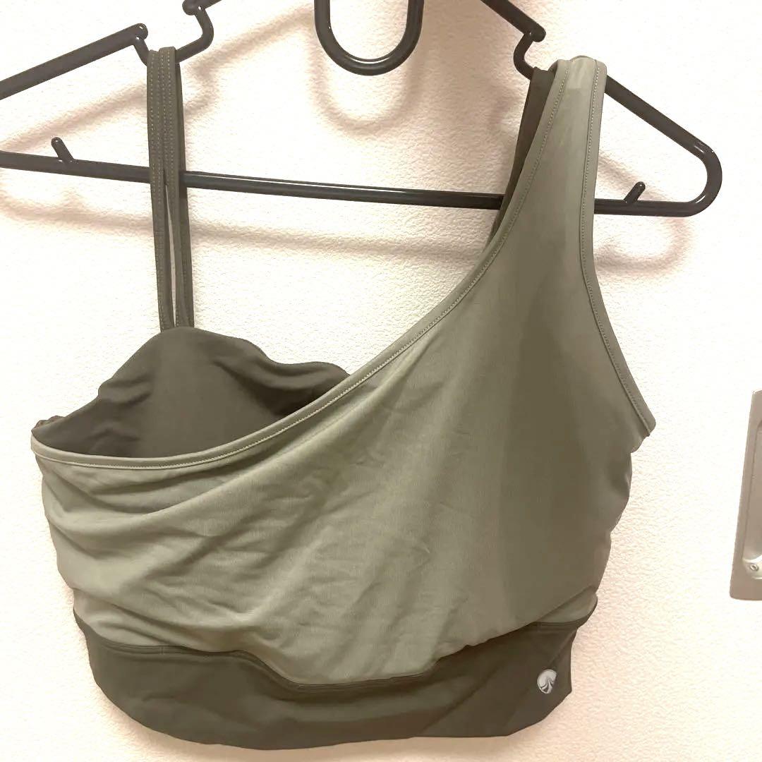 ヨガウェア ダークグレー オリーブグリーン Mサイズ