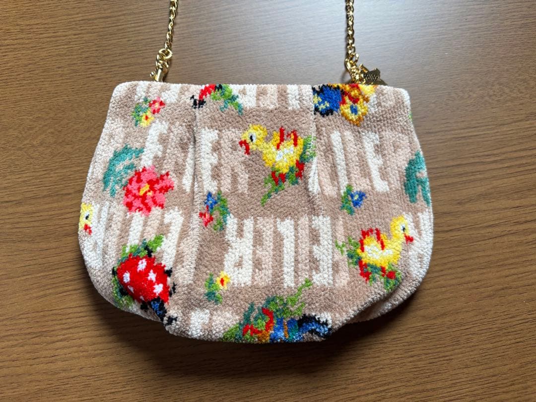 美品　フェイラーアンドハイジ　ポーチ　ショルダーストラップ　ベージュ