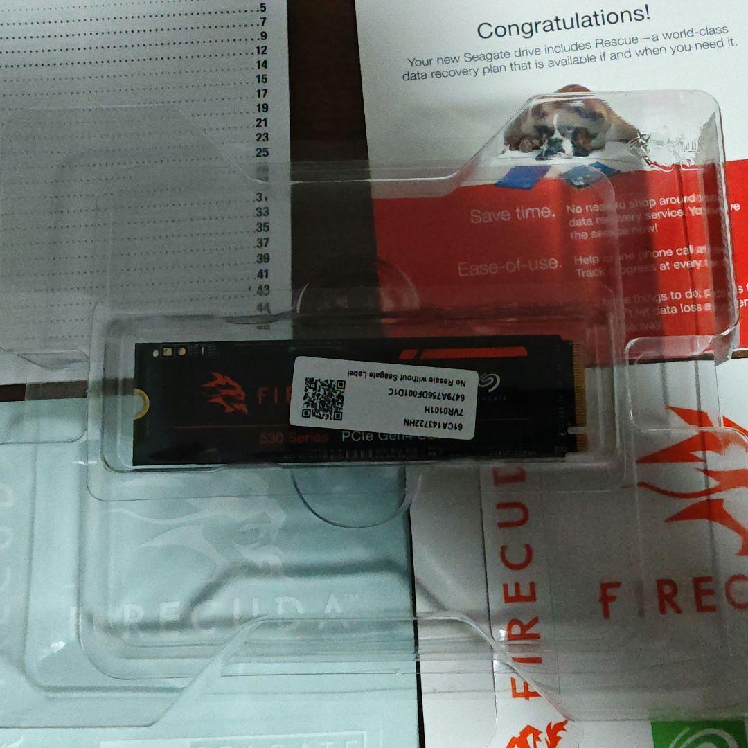 中古　FireCuda 530 M.2 SSD 2TB