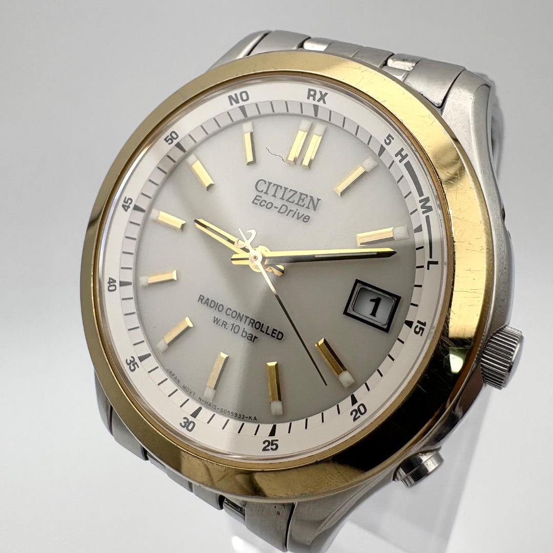 【稼動】 CITIZEN Eco-Drive コンビ 腕時計 メンズ