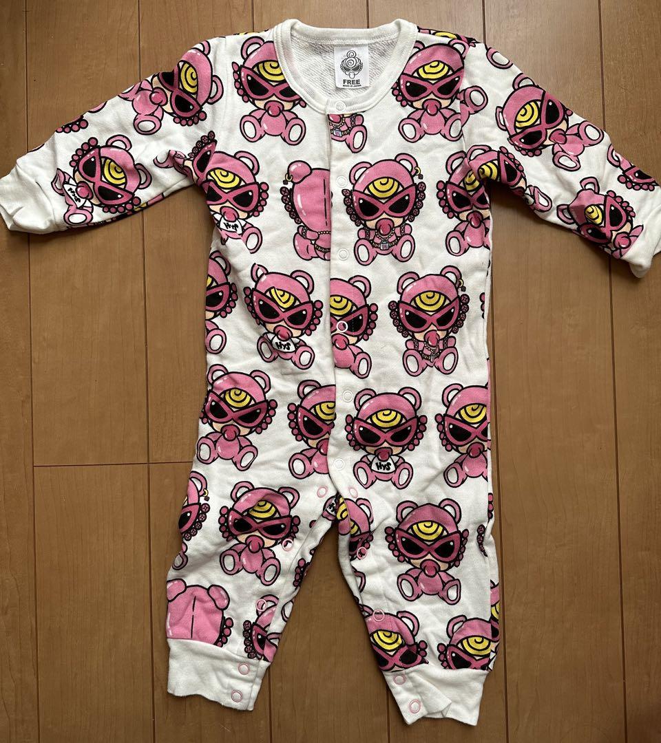 HYSTERIC MINI パッチ ダルマオールF(80-90) ベビー服(~95cm)