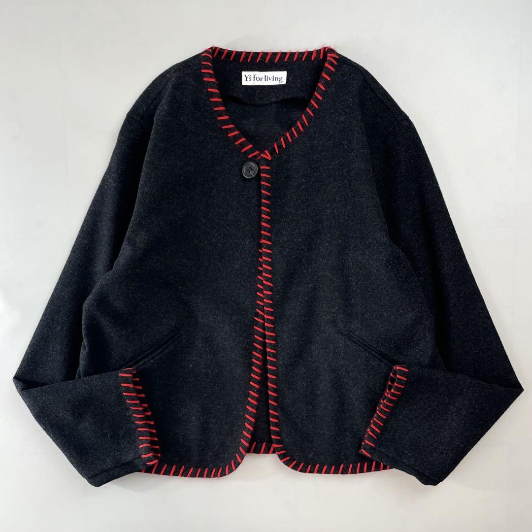 美品♪Y's for living ステッチウールジャケット