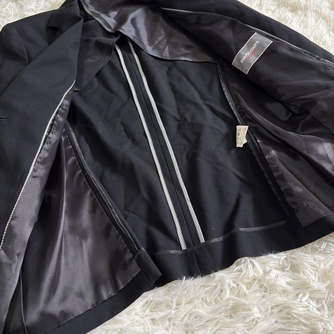 マリクレール スーツ ブラック ジャケット 長袖 スカートセット a3488