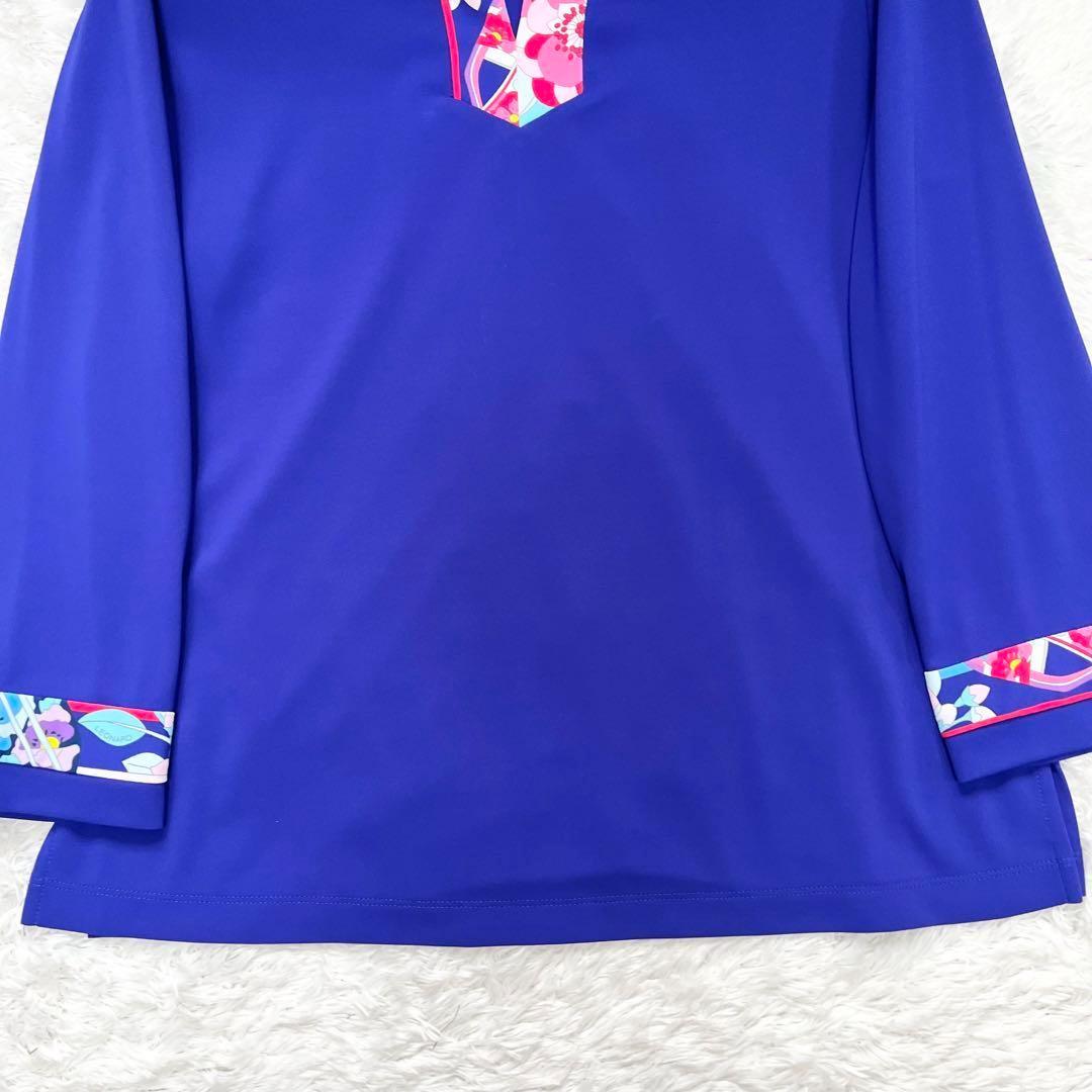 【極美品✨】レオナール チュニック トリム 大きサイズ 40 紫 画像4