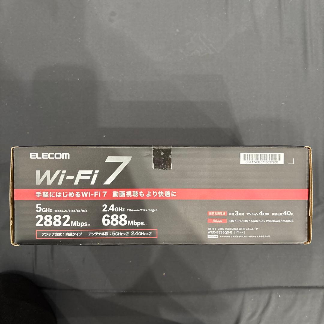 2025年購入 ELECOM エレコム ルーター WRC-BE36QS-B 超大幅交渉可