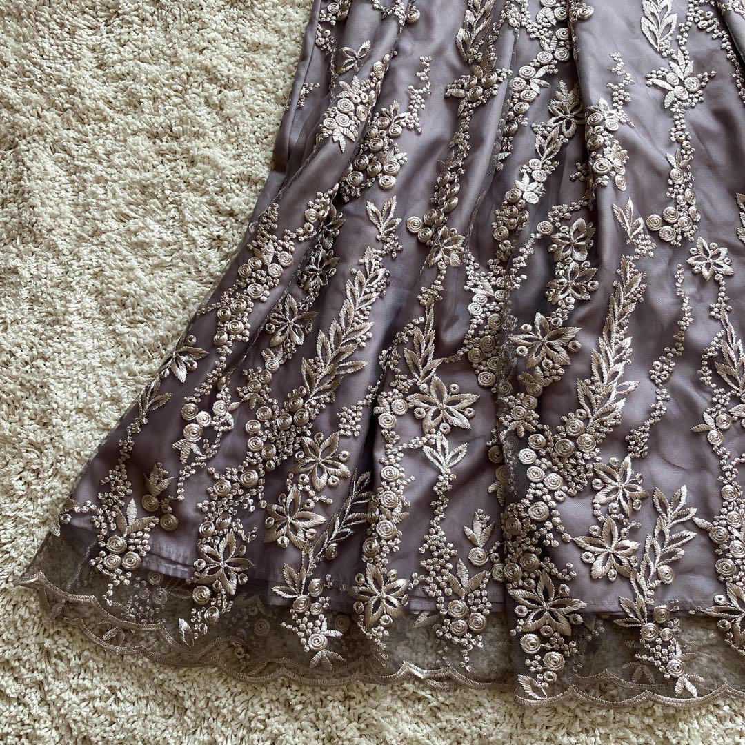 j【訳アリ】ニアナ ワンピース 花柄 刺繍 レース 結婚式 パーティー